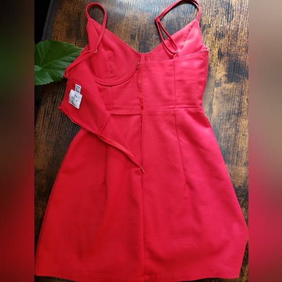 US4/ Princess Polly Novella mini red bustier balconette dress - Picture 12 of 12